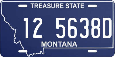 MT license plate 125638D