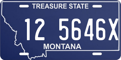 MT license plate 125646X