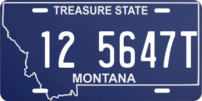 MT license plate 125647T