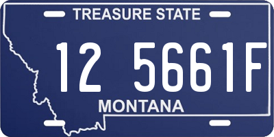 MT license plate 125661F