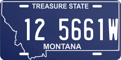 MT license plate 125661W