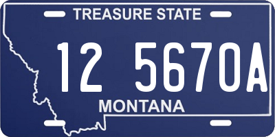 MT license plate 125670A