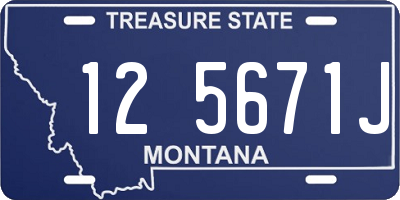 MT license plate 125671J