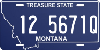 MT license plate 125671Q