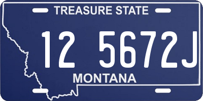 MT license plate 125672J