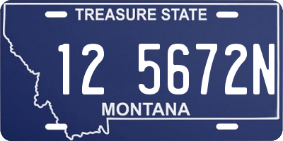 MT license plate 125672N