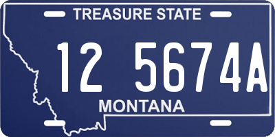 MT license plate 125674A