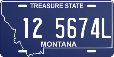 MT license plate 125674L