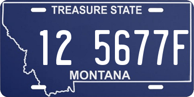 MT license plate 125677F