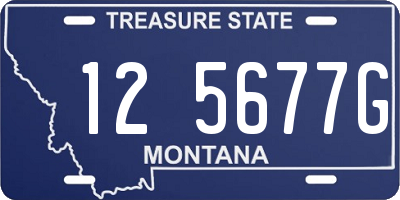 MT license plate 125677G