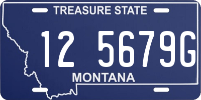 MT license plate 125679G