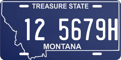 MT license plate 125679H