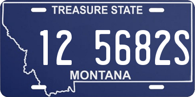 MT license plate 125682S
