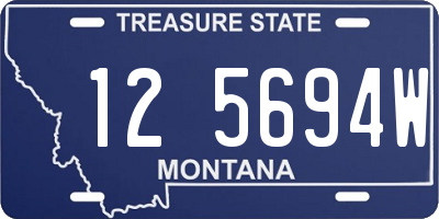 MT license plate 125694W