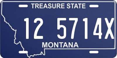 MT license plate 125714X