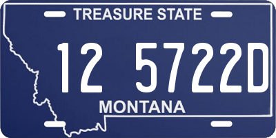 MT license plate 125722D