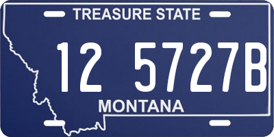 MT license plate 125727B