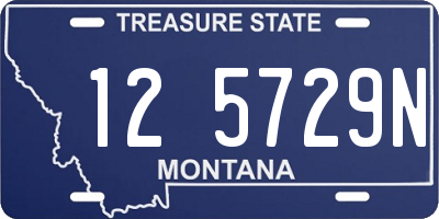 MT license plate 125729N