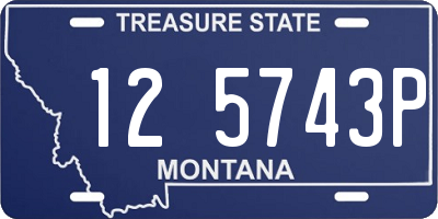 MT license plate 125743P
