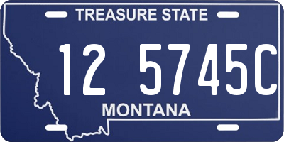 MT license plate 125745C