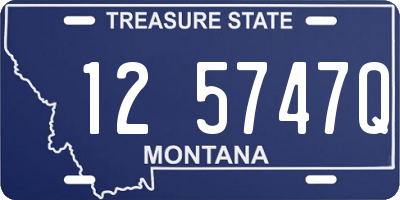 MT license plate 125747Q