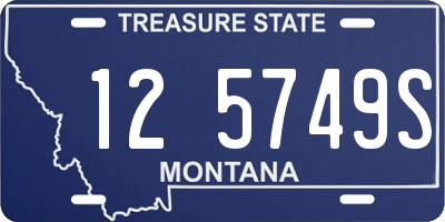 MT license plate 125749S