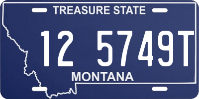 MT license plate 125749T