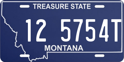 MT license plate 125754T