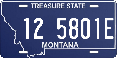 MT license plate 125801E