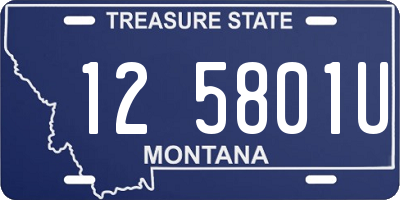 MT license plate 125801U