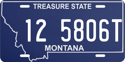 MT license plate 125806T