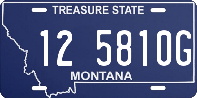 MT license plate 125810G