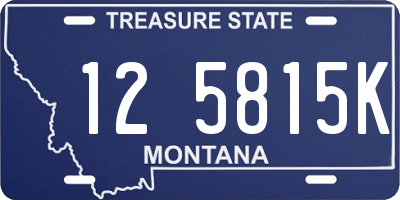 MT license plate 125815K