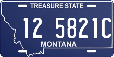 MT license plate 125821C
