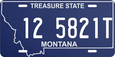 MT license plate 125821T