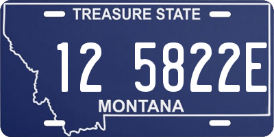MT license plate 125822E