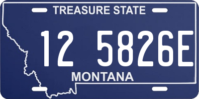MT license plate 125826E