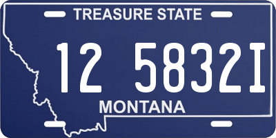 MT license plate 125832I