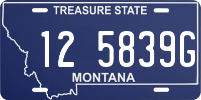 MT license plate 125839G