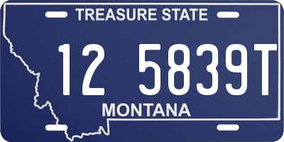 MT license plate 125839T