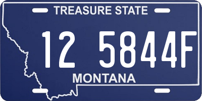 MT license plate 125844F