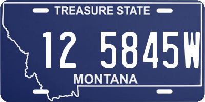 MT license plate 125845W