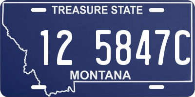 MT license plate 125847C