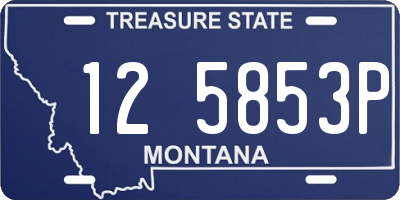 MT license plate 125853P