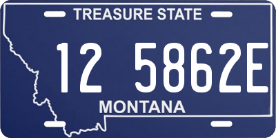 MT license plate 125862E