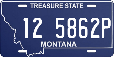MT license plate 125862P