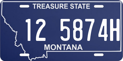 MT license plate 125874H