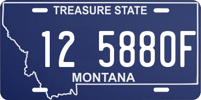 MT license plate 125880F