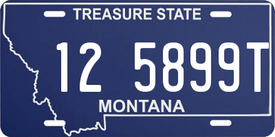 MT license plate 125899T