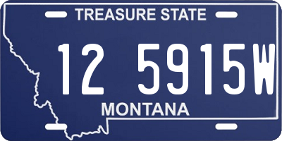 MT license plate 125915W